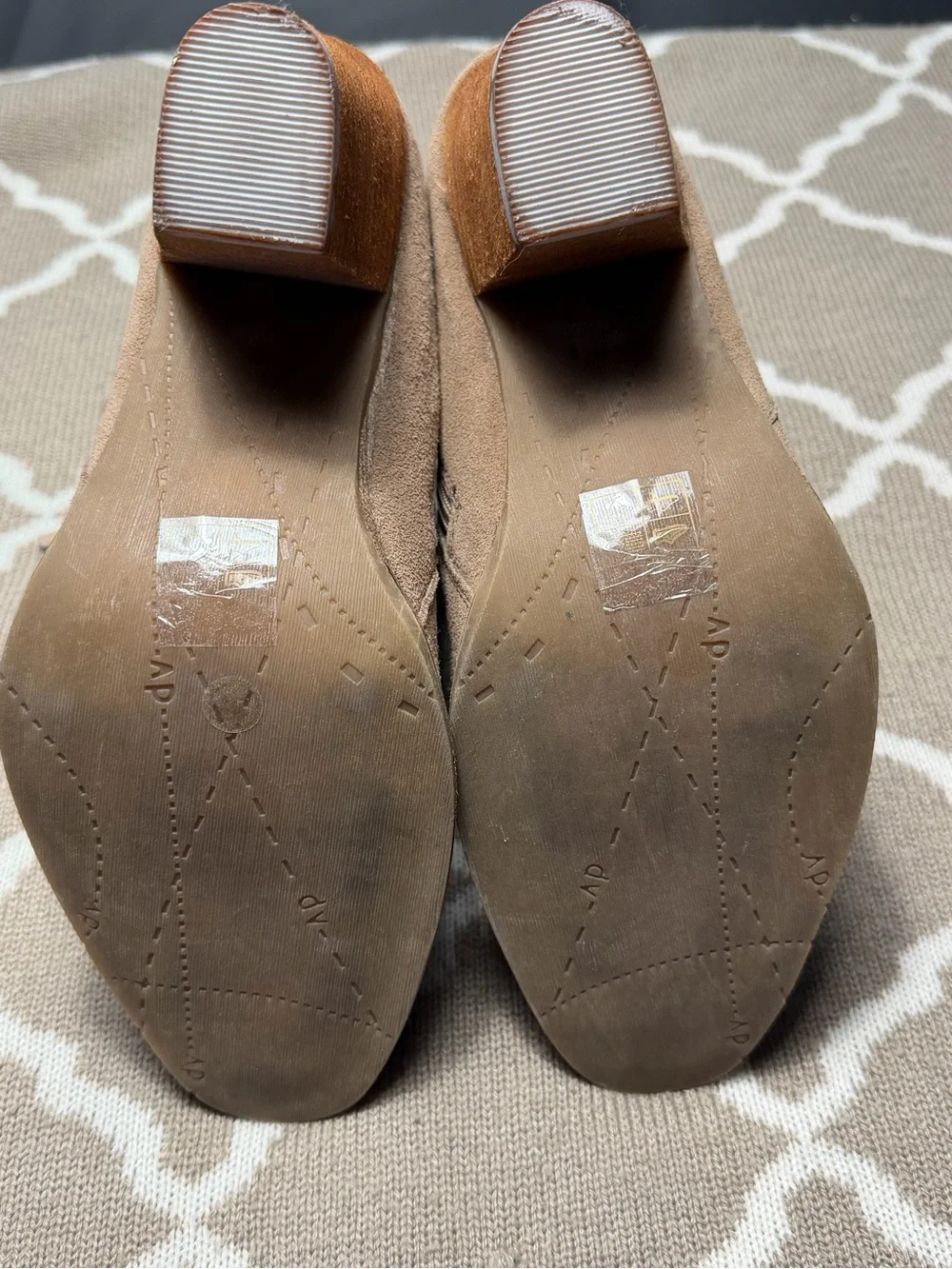Dolce Vita Taupe Suede Fringe Ankle Booties
